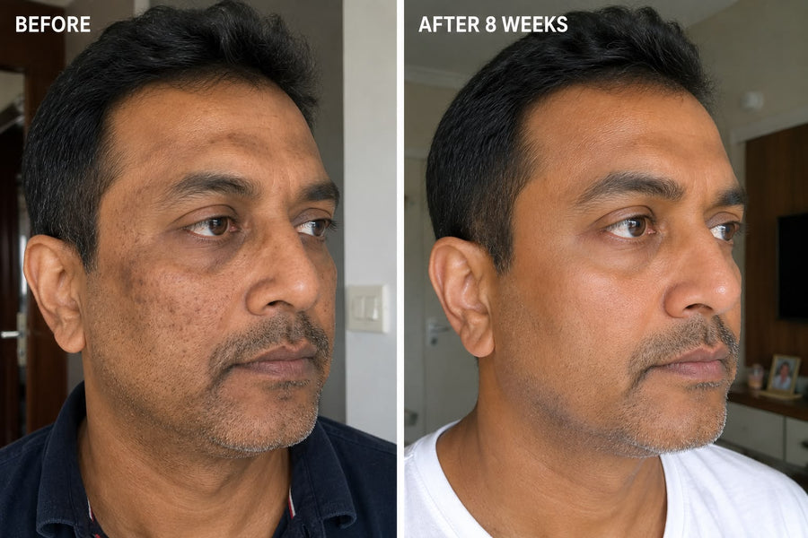 Haldayne before and after 8 weeks - facial skin
