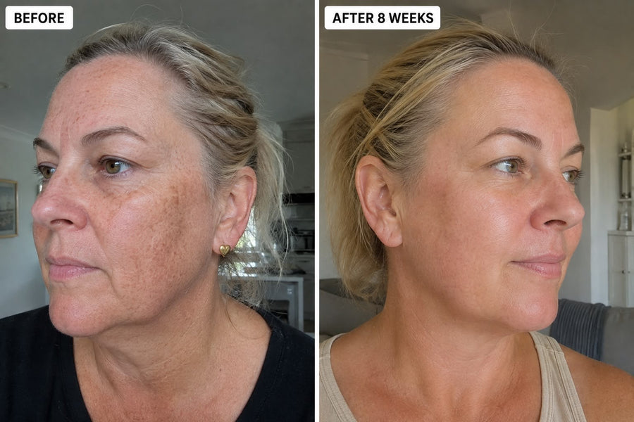 Haldayne before and after 8 weeks - facial skin